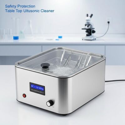 Pulitore a ultrasuoni da banco con protezione di sicurezza, alimentatore CA 110V 60Hz e alta efficacia di pulizia per apparecchiature mediche