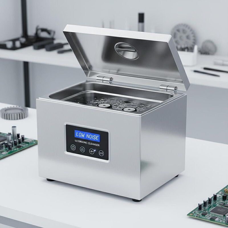 Pulizzatore ad ultrasuoni da tavolo a basso livello di rumore, compreso il serbatoio in acciaio inossidabile, progettato per la pulizia in vari settori industriali